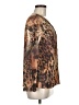 New Directions 100% Polyester Animal Print Brown Long Sleeve Blouse Size M (petite) - photo 4