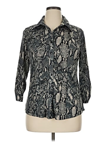 DressBarn 3/4 Sleeve Button-Down Shirt (view 1)