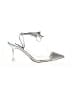 Nine West Metallic Silver White Heels Size 11 - photo 1