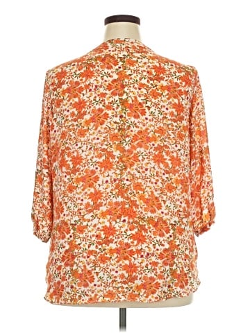 Rose + Olive 3/4 Sleeve Blouse (view 2)