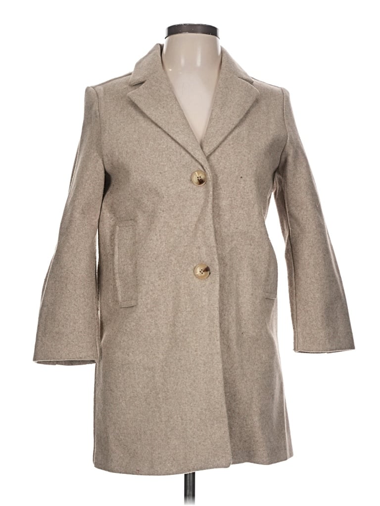 Pre-owned Zara Coat In Tan