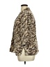 JM Collection 100% Cotton Animal Print Brown 3/4 Sleeve Button-Down Shirt Size 16 - photo 5
