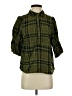 Pilcro Plaid Green 3/4 Sleeve Button-Down Shirt Size S - photo 1