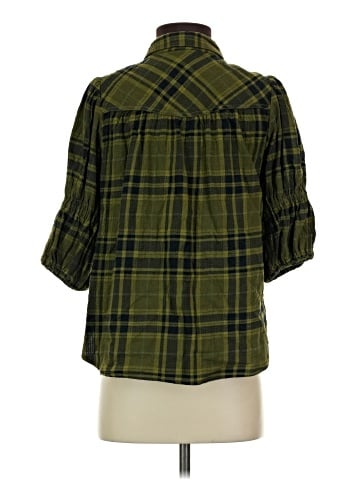 Pilcro 3/4 Sleeve Button-Down Shirt (view 2)