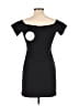 Line & Dot Solid Black Cocktail Dress Size M - photo 2