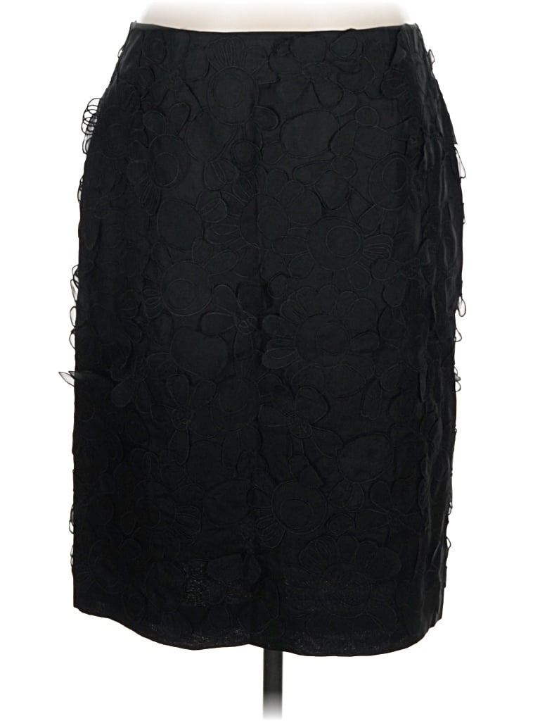 Pre-owned Carlisle Silk Skirt In Black