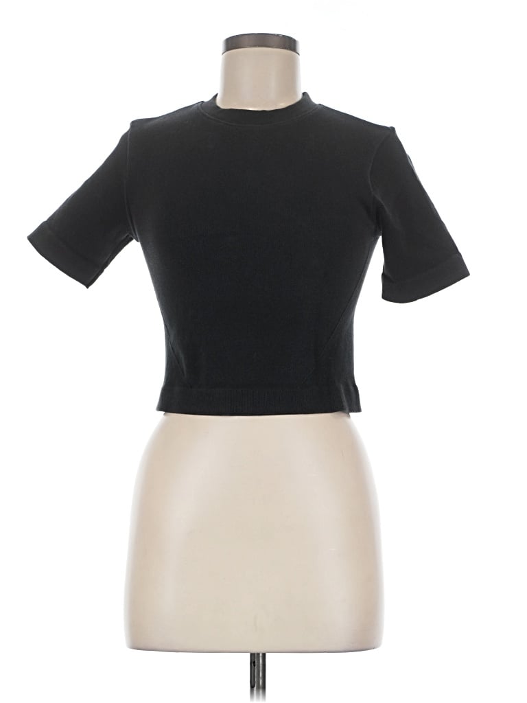 Pre-owned Everlane Short Sleeve Turtleneck In Black