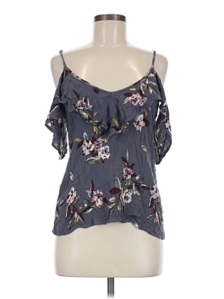 Pre-owned 14th & Union Sleeveless Blouse In Gray
