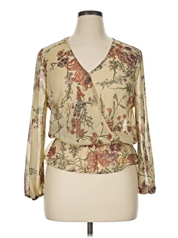 Lily White 3/4 Sleeve Blouse (view 1)