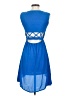 Blu Pepper 100% Polyester Solid Blue Casual Dress Size S - photo 2