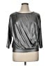 Wrapper Metallic Silver 3/4 Sleeve Top Size XL - photo 1