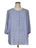 Not Your Daughter's Jeans 100% Polyester Blue 3/4 Sleeve Blouse Size 1X - photo 1