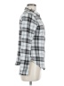 Ultra Flirt Plaid Silver Long Sleeve Blouse Size M - photo 4