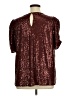 Torrid Metallic Burgundy Short Sleeve Blouse Size 1X Plus (1) - photo 2