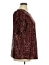 Torrid Metallic Burgundy Short Sleeve Blouse Size 1X Plus (1) - photo 4