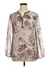 Nurture 100% Polyester Silver Long Sleeve Blouse Size XL - photo 1