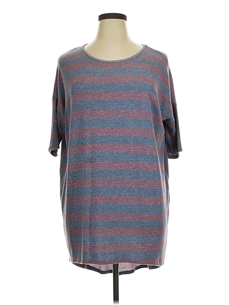 Pre-owned Lularoe 3/4 Sleeve T-shirt In Gray