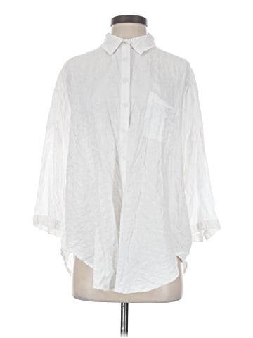 Pilcro by Anthropologie 3/4 Sleeve Button-Down Shirt (view 1)