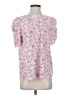 Pleione 100% Polyester Pink Short Sleeve Blouse Size S - photo 1