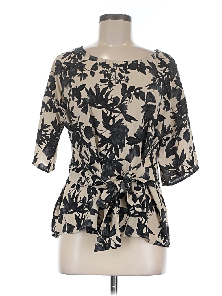Pre-owned West Kei 3/4 Sleeve Blouse In Black
