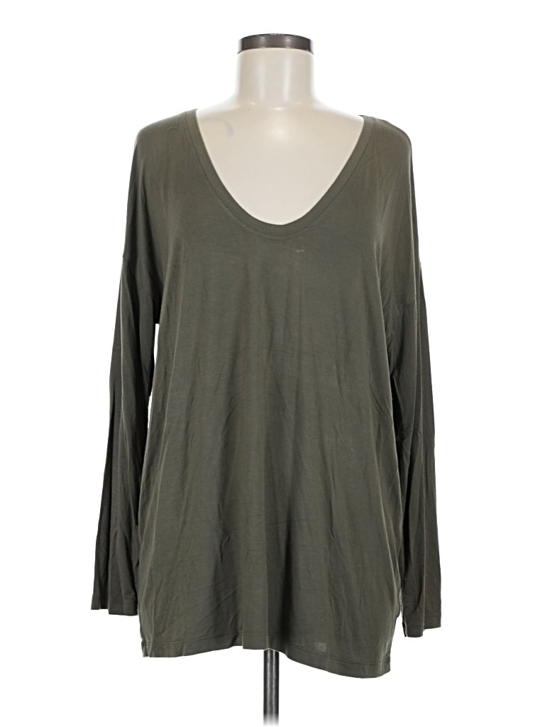 Pre-owned Express Long Sleeve T-shirt In Green
