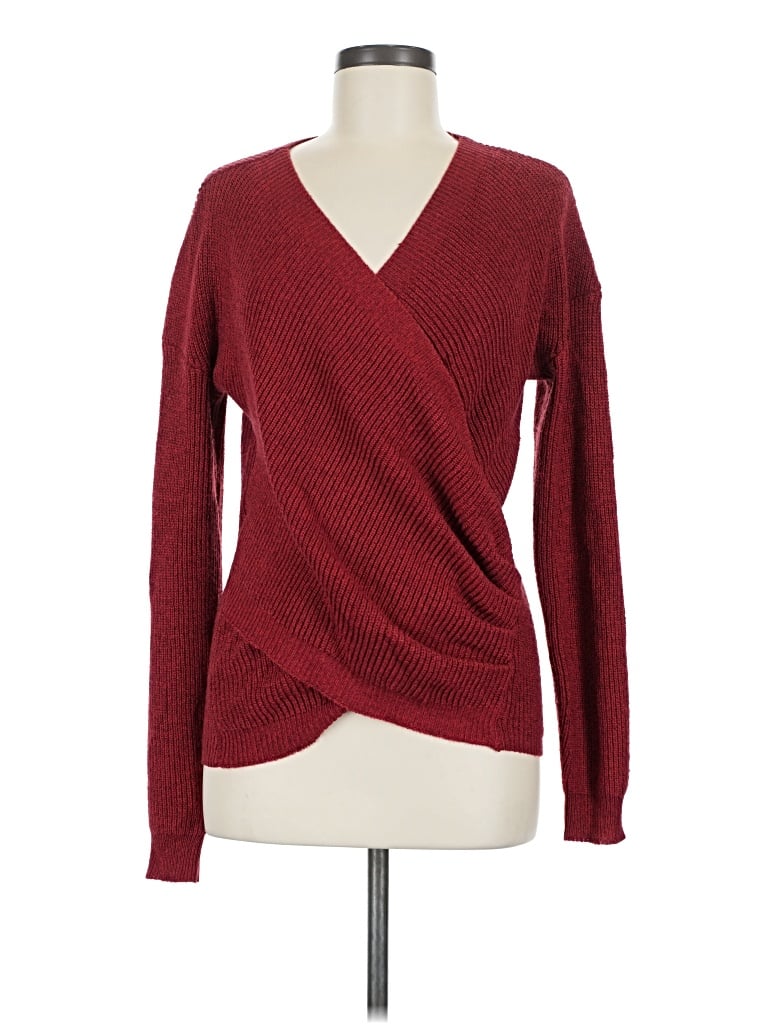 Pre-owned Unbranded Pullover Sweater In Burgundy