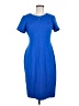 Talbots Solid Blue Casual Dress Size 6 - photo 1