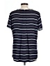 Pleione 100% Polyester Stripes Blue Short Sleeve Top Size L - photo 2