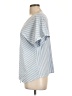 Signature Studio Blue Short Sleeve Blouse Size L - photo 5
