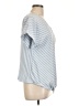 Signature Studio Blue Short Sleeve Blouse Size L - photo 4