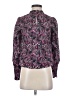 Jade 100% Viscose Paisley Purple Long Sleeve Blouse Size XS - photo 1