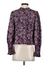 Jade 100% Viscose Paisley Purple Long Sleeve Blouse Size XS - photo 2
