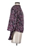 Jade 100% Viscose Paisley Purple Long Sleeve Blouse Size XS - photo 4