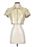Express 100% Leather Metallic Gold Leather Jacket Size S - photo 1