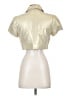 Express 100% Leather Metallic Gold Leather Jacket Size S - photo 2