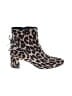 Tory Burch Animal Print Brown Ankle Boots Size 9 - photo 1