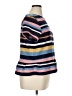 Halogen Stripes Blue Short Sleeve Top Size XL - photo 4