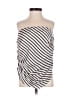 Line & Dot 100% Polyester Ivory Tube Top Size M - photo 1