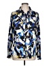 Calvin Klein Print Blue Long Sleeve Blouse Size L - photo 1