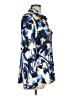 Calvin Klein Print Blue Long Sleeve Blouse Size L - photo 4