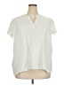 Design History Ivory Short Sleeve Blouse Size 3X - photo 1