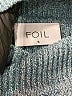 Foil 100% Cotton Chevron-herringbone Teal Turtleneck Sweater Size S - photo 7