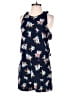 Ann Taylor LOFT 100% Polyester Floral Blue Teal Casual Dress Size S - photo 1