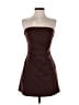 Runaway Solid Brown Cocktail Dress Size S - photo 1