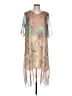 Assorted Brands Print Green Cocktail Dress Size L (estimated) - photo 1