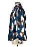 Ann Taylor 100% Polyester Animal Print Blue Long Sleeve Blouse Size M - photo 5