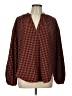 A New Day Houndstooth Red 3/4 Sleeve Blouse Size L - photo 1