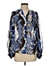 Chico's 100% Polyester Blue Long Sleeve Blouse Size S - photo 1