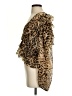 Express 100% Polyester Animal Print Brown Long Sleeve Blouse Size S - photo 5