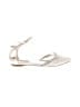 Badgley Mischka Metallic Ivory Flats Size 6 1/2 - photo 1